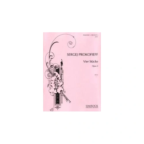 4 Pieces Op. 4 for Piano by Sergei Prokofieff - Simrock Edition