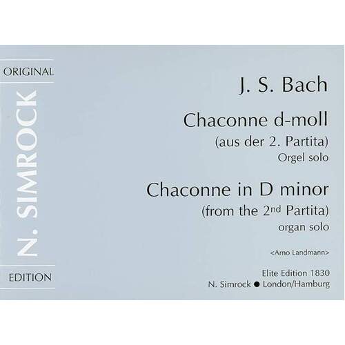 Chaconne In D Mi Organ Book