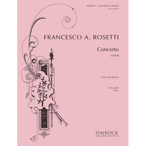 Rosetti - Horn Concerto In D Minor C38 Horn/Piano (Softcover Book)