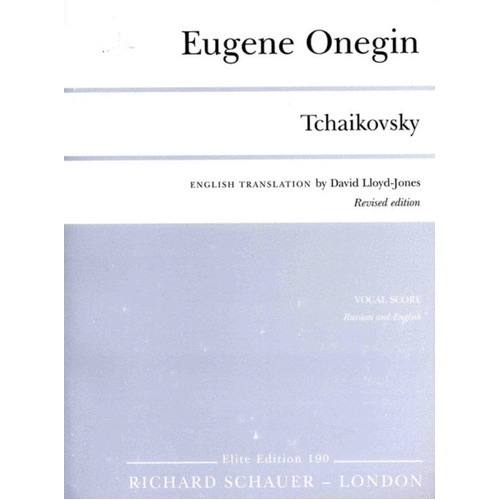 Eugene Onegin Vocal Score Book