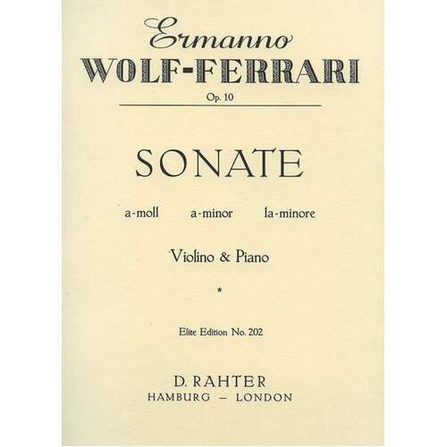 Sonata In A Minor Violin/Piano Book