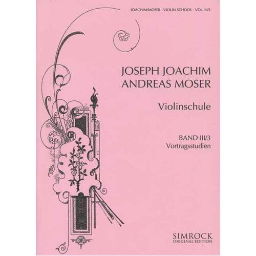 Violin School Part 3 Studies In Interpretation Book