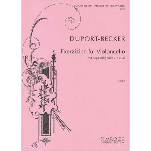 Duport - 21 Exercises Book 2 Cello Rev Becker (Softcover Book)