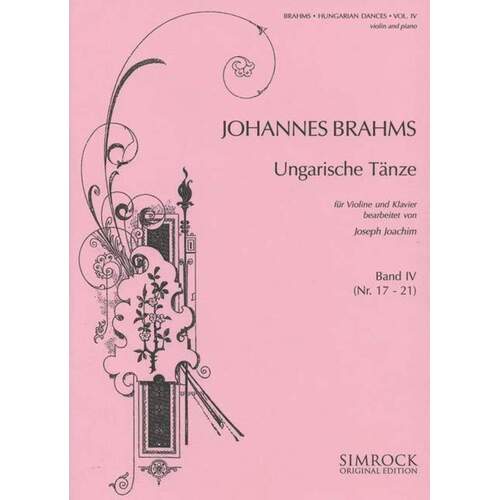 Hungarian Dances Vol 4 Violin And Piano Book