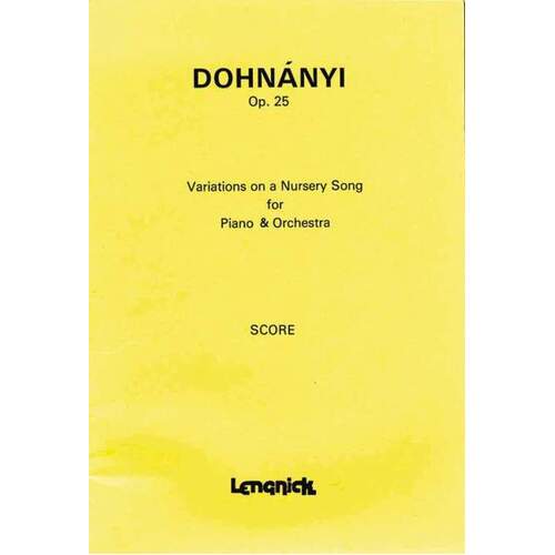 Variations On A Nursery Song Pf/Orch
