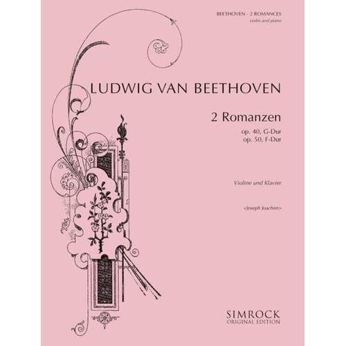 Beethoven - Two Romances Op 40 Op 50 Violin/Piano (Softcover Book)