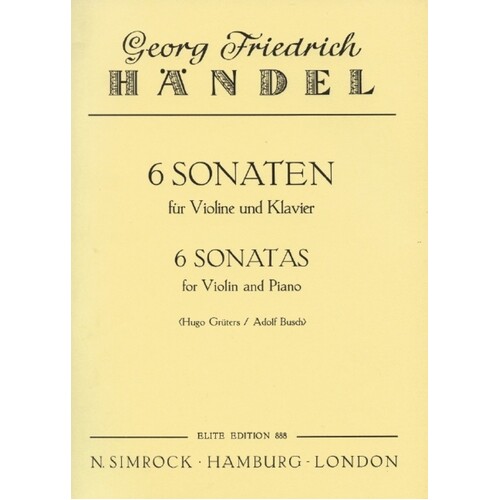 6 Sonatas Violin Piano Book