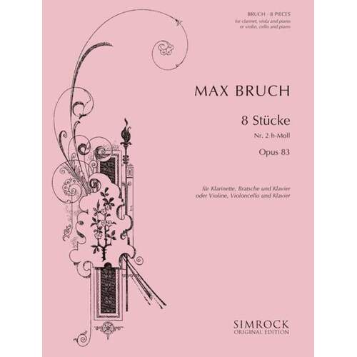 No 2 In B Minor 8 Pieces Op 83 Violin/Vla/Piano Book