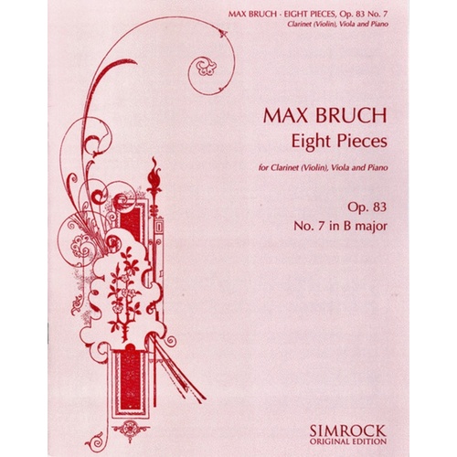 No 7 In B Minor 8 Pieces Op 83 Violin/Vla/Piano Book
