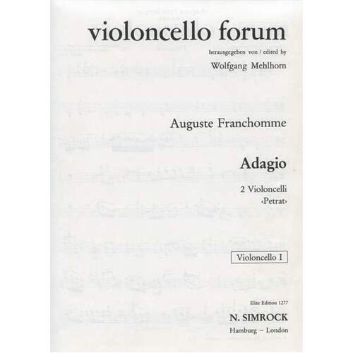 Franchomme - Adagio In G For 2 Cellos (Softcover Book)