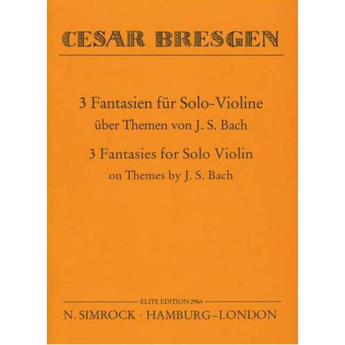 3 Fantasies Violin Book