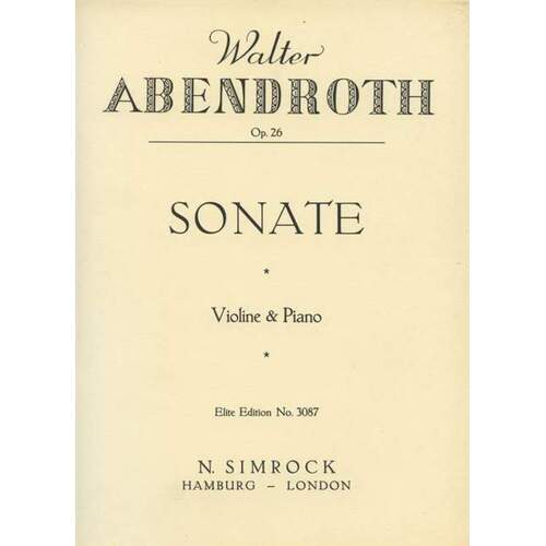 Sonata Op26 Violin Piano Book