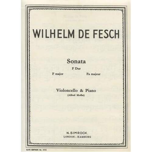 Sonata In F-Vc/Pn