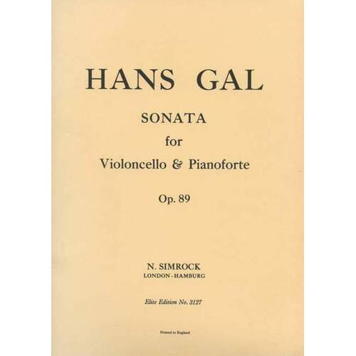 Sonata Op89 Vlc Piano Book