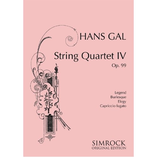 String Qrt #4 Op99 Sc Book