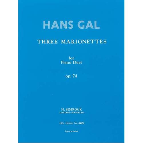 3 Marionettes Op 74 Piano Duet Book