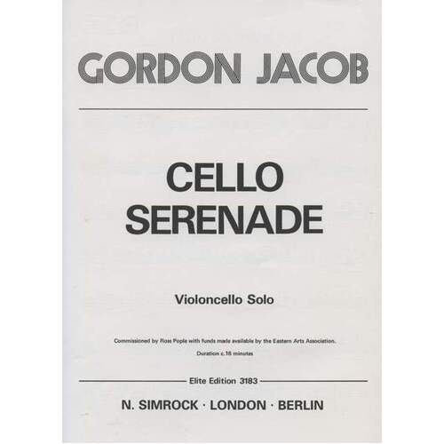 Cello Serenade (Softcover Book)