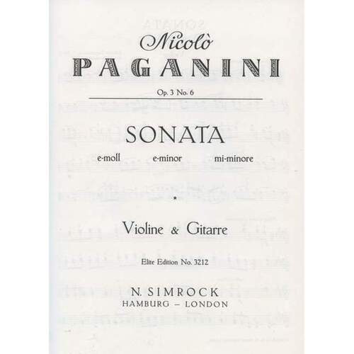 Sonata In E Min Op.3#6