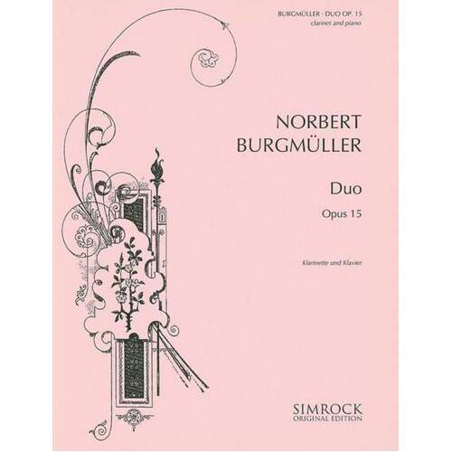 Burgmueller - Duo E Flat Op 15 Clarinet/Piano (Softcover Book)