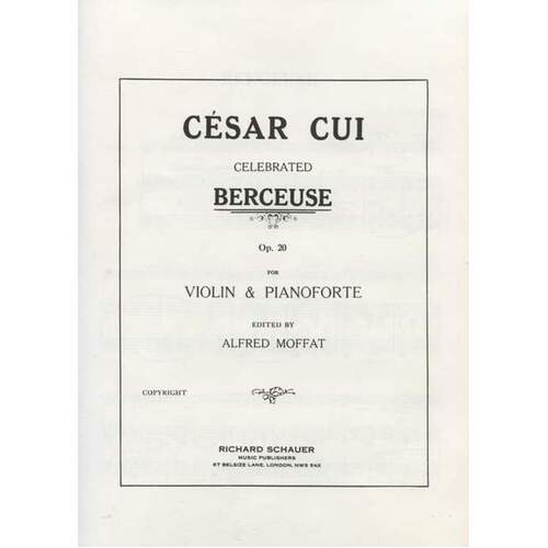 Berceuse Op50 # Violin Book