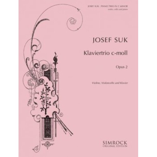 Josef Suk - Piano Trio In C Minor Op 2 (Set Of Parts) Book