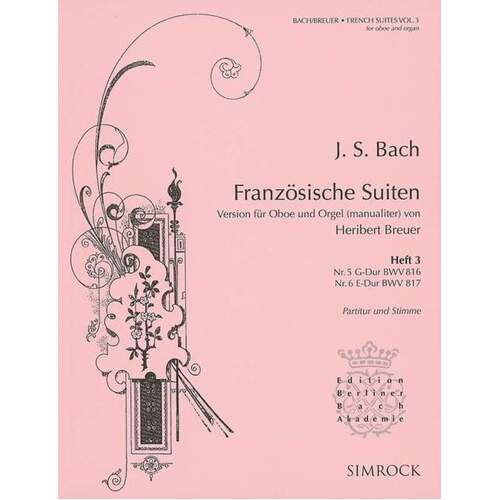 French Suites Book 3 Arr Breuer Oboe And Organ Book