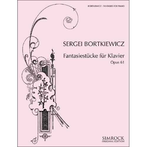 Bortkiewicz - Fantasy Pieces For Piano Op 61 (Softcover Book)