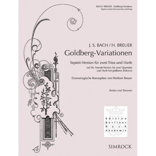 Goldberg Variations Septet Version Score/Parts Book