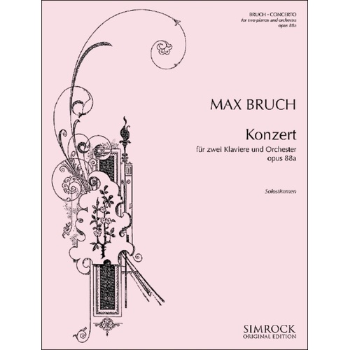 Bruch - Concerto For 2 Pianos Op 88A 2P4H