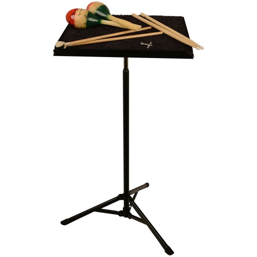 Percussion Trap Table with Voyager Base - 14" x 18", Carpet Padding, Adjustable Height, Manhasset Magic Finger Clutch, Made in USA