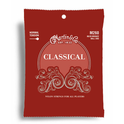 Martin M260 Classical Nylon/Bronze Normal Tension Ball End String Set 28-43