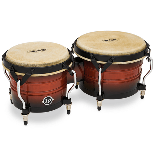 LP Matador Custom Bongos with Black Hardware and Vintage Sunburst Finish