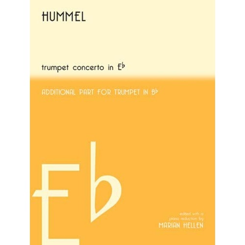 Hummel - Trumpet Concerto E Flat Trumpet/Piano Softcover Book (Bb Trumpet|Eb Trumpet)