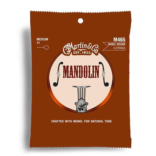 Martin Medium Monel Mandolin Strings Set M465 11-40, 8 Strings, Tension 186.9