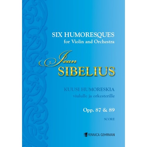 Six Humoresques Violin/Orch Op 87 And 89 Score Book