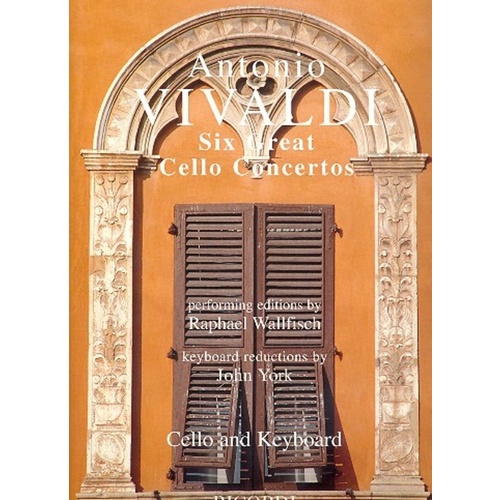 Vivaldi - 6 Great Cello Concertos Cello/Piano Book
