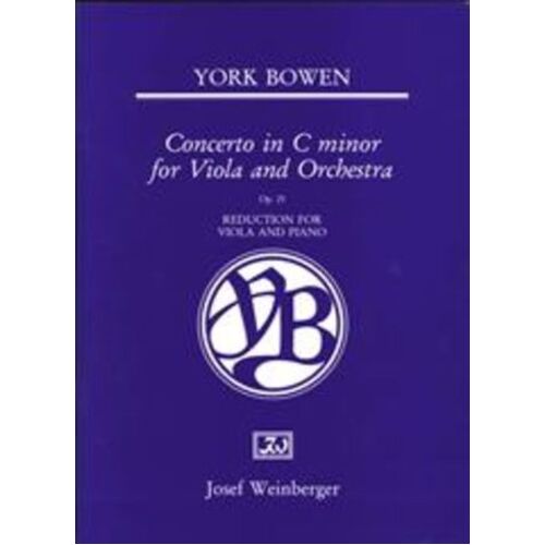 Bowen - Concerto C Min Viola/Piano (Softcover Book)