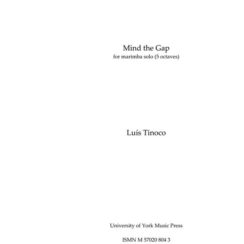 Tinoco - Mind The Gap Marimba Solo (Softcover Book)