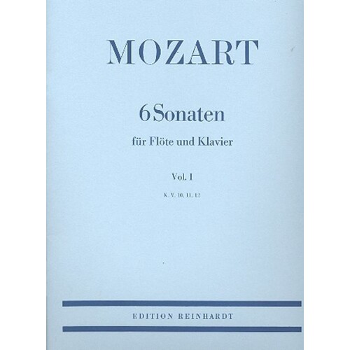 Mozart - 6 Sonatas Vol 1 K 10-12 Flute/Piano (Softcover Book)