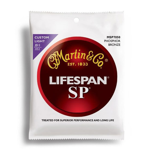 Martin SP Lifespan 92-8 Phosphor Bronze Custom Light Guitar String Set (11-52)