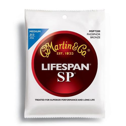 Martin SP Lifespan 92-8 Phosphor Bronze Medium Guitar String Set (13-56)