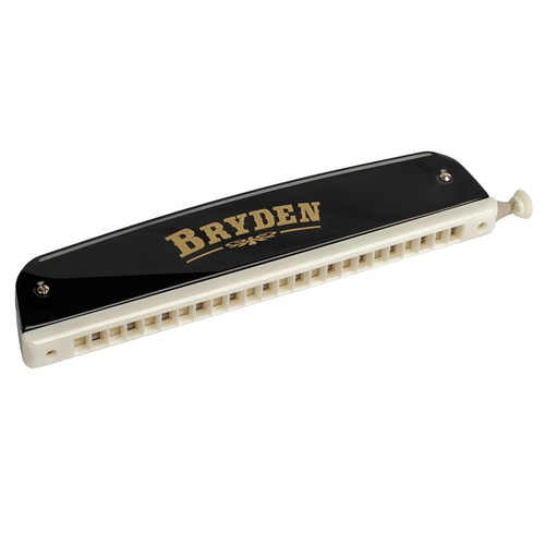 Bryden Chromatic Harmonica with 24 Holes, 48 Brass Reeds, and Plastic Case