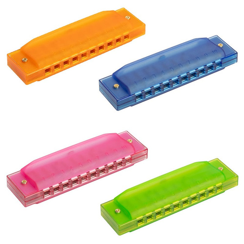 Bryden Transparent Pink Harmonica in Key of C with Case and Cloth