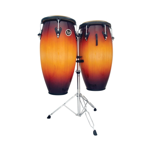 LP Matador Custom Congas 11" & 11.75" Vintage Sunburst with Double Stand & Tuning Wrench