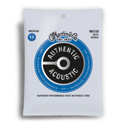 Martin Authentic Acoustic SP 80/20 Bronze Medium Guitar String Set MA150 13-56