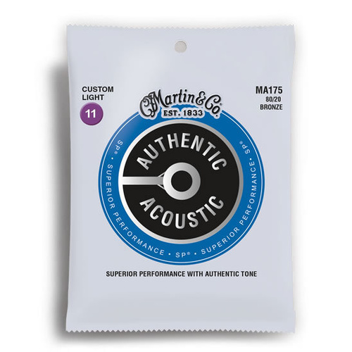 Martin SP 80/20 Bronze Custom Light Acoustic Guitar String Set MA175 (11-52)