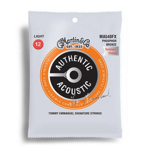 Martin Authentic Acoustic Flexible Core 92/8 Phosphor Bronze Light Guitar String Set MA540FX (12-54)