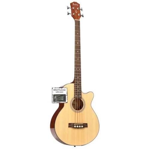 Monterey MAB-315CEN Acoustic Bass Guitar Med Scale w/ Cutaway & Pickup