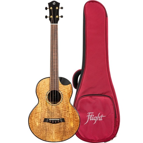 Flight Maia Baritone EQ-A Ukulele with Solid Mango Top and Laminate Rosewood Back