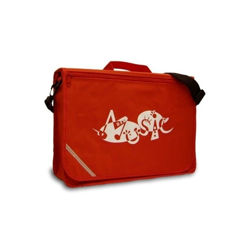 Mapac Excel Music Bag - Red with Reflective Strip and Detachable Shoulder Strap